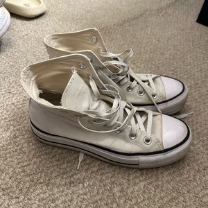 White platform converse